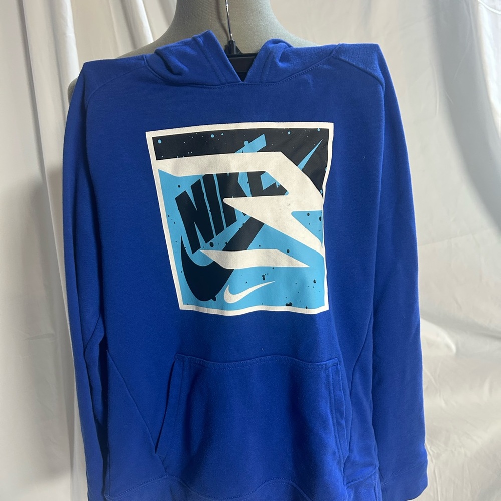 Nike Blue Graphic Pullover Hoodie